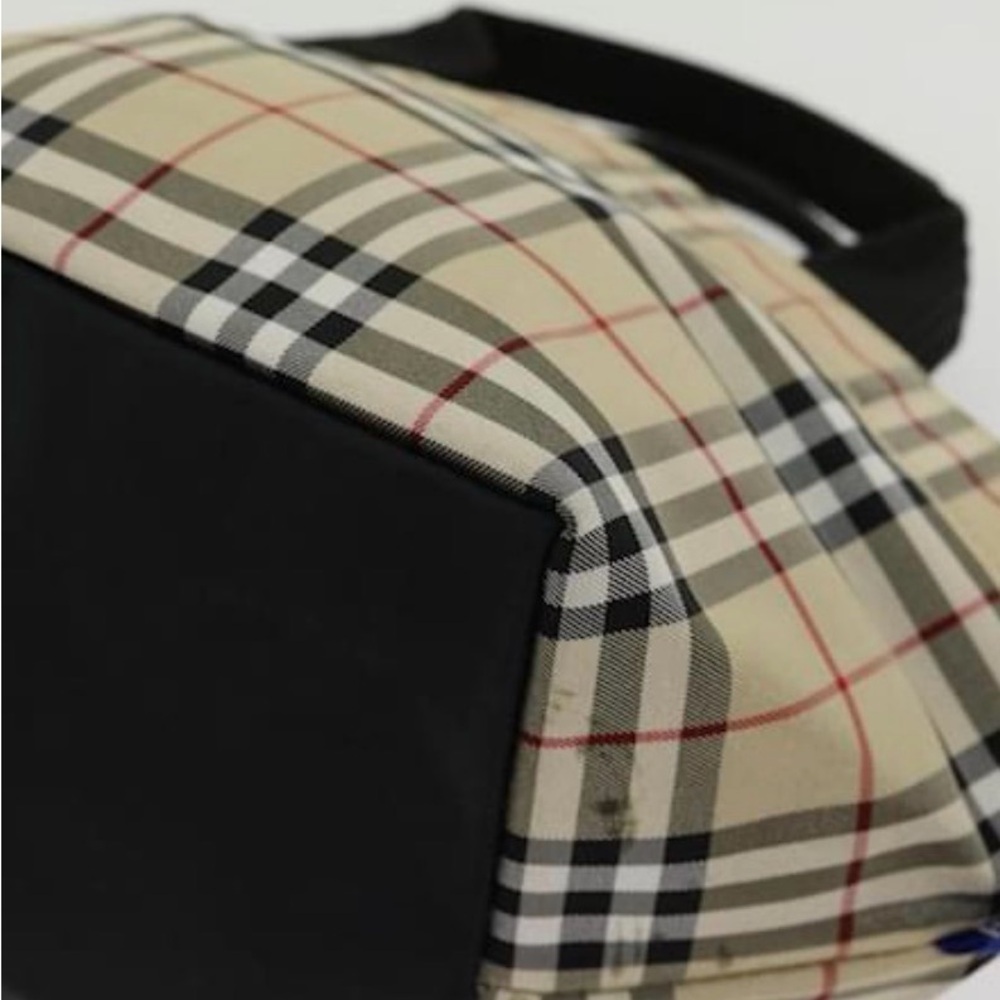 Burberry Beige Check Mini Tote with Black Handles - Picture 6 of 6